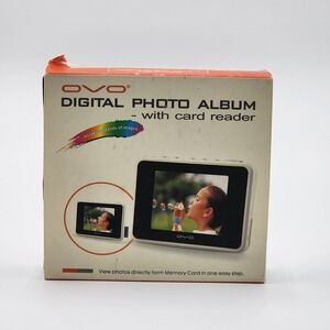 Ovo‎ Digital Photo Album With Card Reader Holds 1000 Of Images New Old Stock